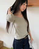 Enne Stripe Three Quarter T-Shirt