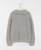 Hakino high neck button knit cardigan