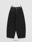 Sanen Raw Denim Balloon Wide Brushed Pants