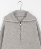 Porom High Neck Pocket Knit Zip-Up
