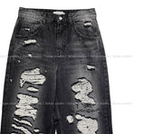 Funky Damage Wide Denim Pants