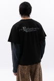 damage washing layered t-shirt