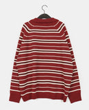 Booz Stripe Collar Overfit Knit