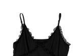 Lass Chiffon Lace Frill Sleeveless One Piece