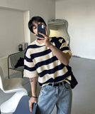 Skash Stripe Short Sleeve Knit