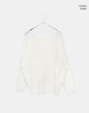 Gyoli cable pattern one-off-shoulder long-sleeved knit