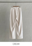 Anvel Belloa Corduroy Pintuck Wide Pants