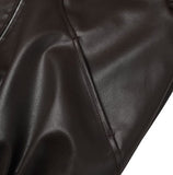 Paod crop cut leather jacket