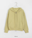 Kirenno Crop Two-Way Knit Hood Zip-Up
