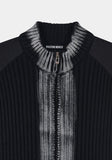 ROUGH WASHED HIGH NECK ZIP-UP CARDIGAN