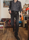 Cheek Black Washing Bootcut Denim