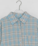 Toui Check Three Quarter Rolled-up Loose Fit Shirt