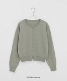 Qkel Color Round Knit Cardigan