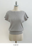 Shuez Soft Boat Neck Cap Sleeve Knit
