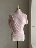 Evid Shirring Drape T-Blouse