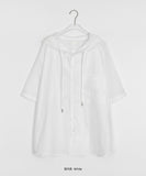 [unisex] Melter Summer Nylon Hood Short Sleeve Shirt