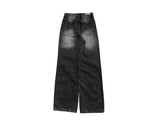 Circle Strap Wide Denim Pants