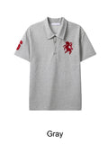 Veil Horse Emblem Collared Short Sleeve Tee