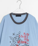 [unisex] Huben Printing Color Matching Ringer Short Sleeve T-shirt