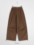 [unisex] Nieko banding string parachute corduroy balloon pants