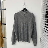 Mix half zip-up knit