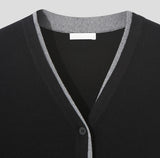Mino color matching layered cardigan