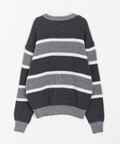 [unisex] Luhan Stripe Over Round Knit