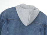 Hood washed denim jacket