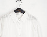 Rossop stripe line see-through long sleeve shirt