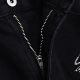 Aubert Lettering Wide Denim Pants