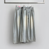 Summer ver cooling pleats side pintuck balloon wide fit pants