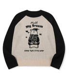 Hush Bear Raglan Pullover Knit