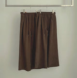 Corduroy Wool Pin Tuck Wide Banding Pants