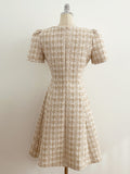 Koan Heart Neck Puff Flare Mini One Piece