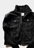 Black Denim Jacket + Knit Jacket