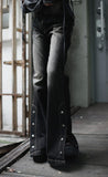 Snap Slit Denim Pants