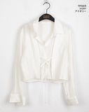 Throat Western Double Strap Long Sleeve Blouse