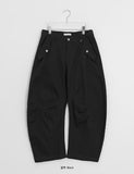 Billet Buckle Stitch Curved Balloon Pants