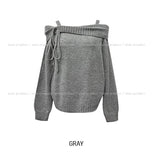 Mars Ribbon Off-Shoulder Knit