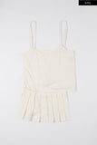 Flowy pleated one piece