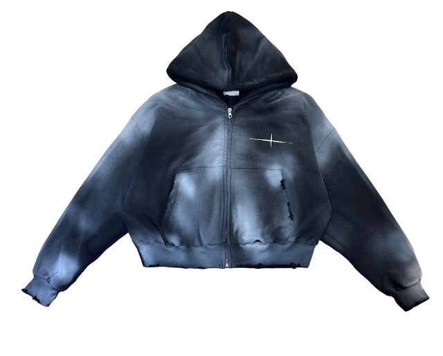 【DISCERNMENT】Unisex Tie Dye Over Hooded Zip Up DISCERNMENT (ディーサーメント) - 男女兼用タイダイオーバー