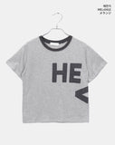 Neku Vintage Stripe Lettering Print Short Sleeve T-Shirt