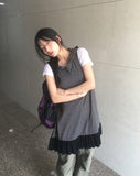 [MADE] Toe Stripe Sleeveless Hood One Piece