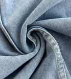 Bow Slit H-line Denim Skirt
