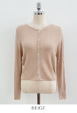 Beton Round Ribbed Basic Cardigan