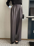 Known Brushed Two Pin Tuck Wide Slacks