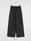 [unisex] Tooel pigment banding rivet carpender wide pants