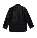 Raw Classic Leather Blazer Jacket