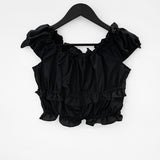 Lec frill cropped blouse