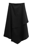 Beon Drape Unbalanced Flared Skirt